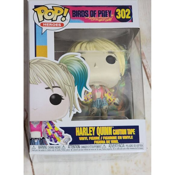 Pop Heroes Birds of Prey 302 Harley Quinn Caution Tape Vinyl Figure Funko Pop - Picture 2 of 16